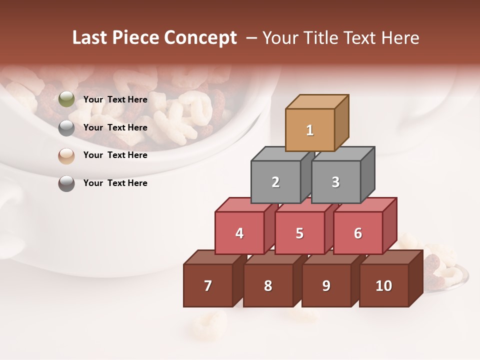 A Bowl Of Cereal With A Spoon Next To It PowerPoint Template