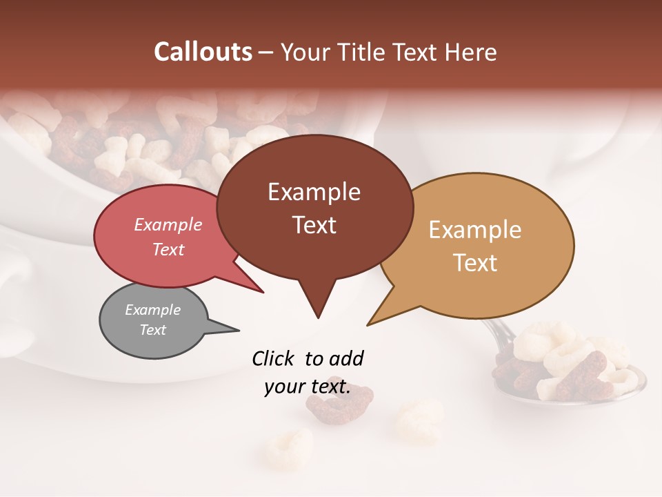 A Bowl Of Cereal With A Spoon Next To It PowerPoint Template
