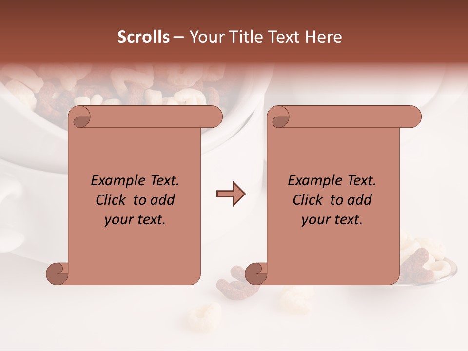 A Bowl Of Cereal With A Spoon Next To It PowerPoint Template
