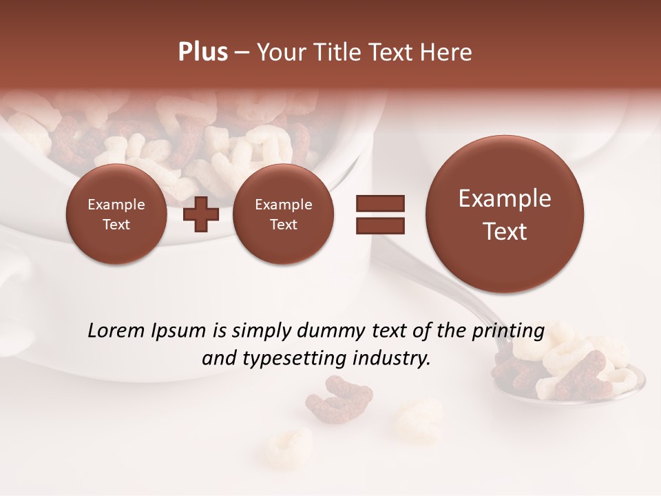 A Bowl Of Cereal With A Spoon Next To It PowerPoint Template