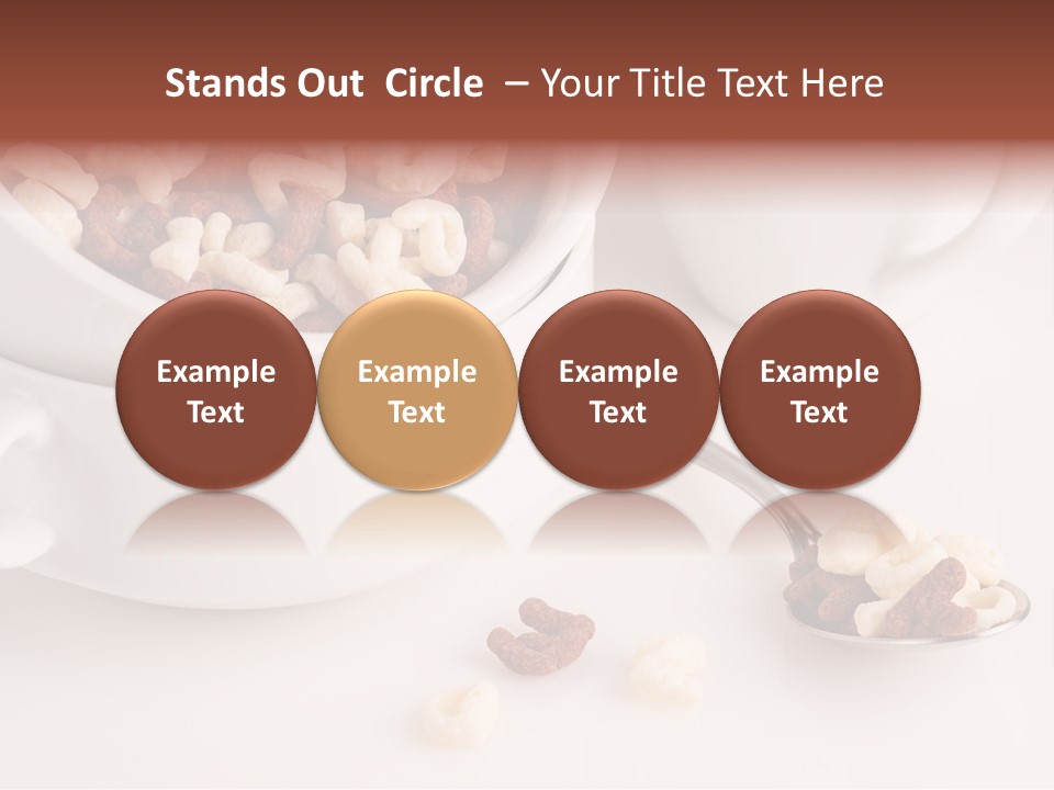 A Bowl Of Cereal With A Spoon Next To It PowerPoint Template