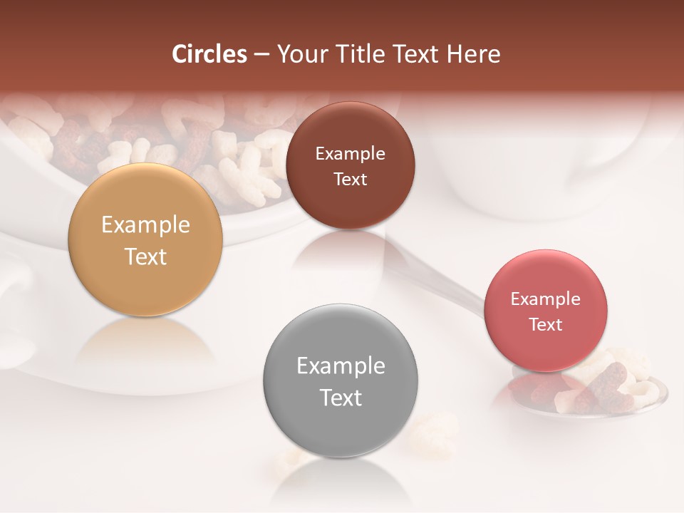 A Bowl Of Cereal With A Spoon Next To It PowerPoint Template
