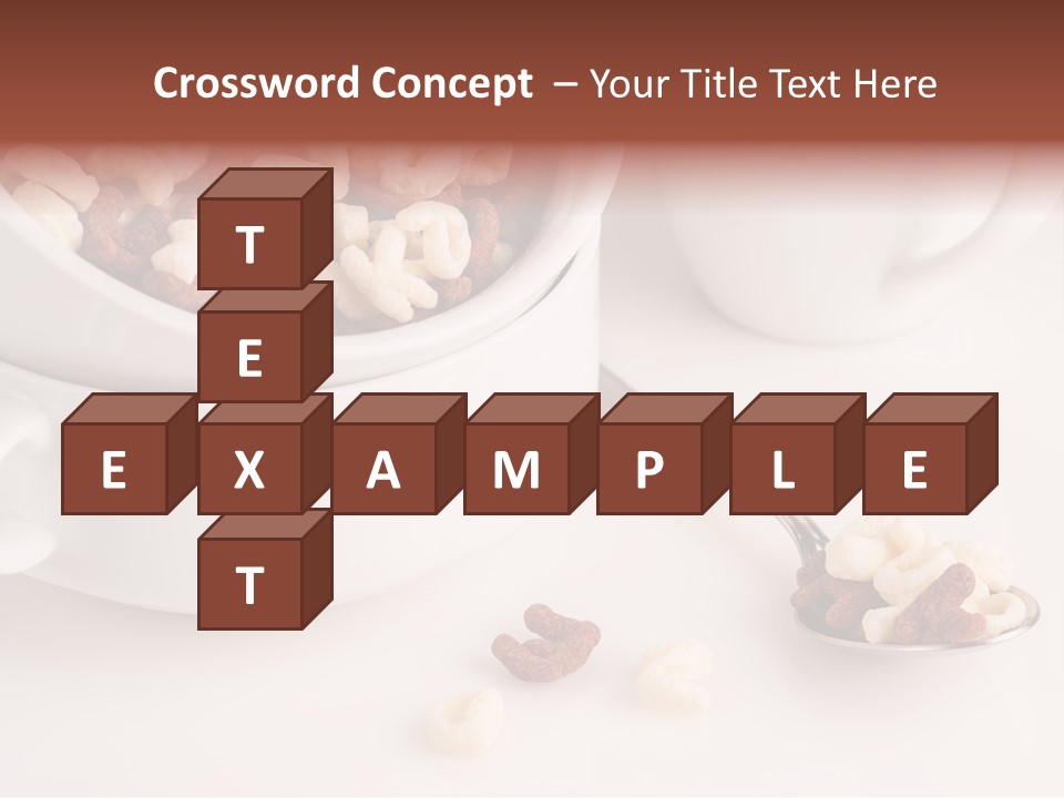 A Bowl Of Cereal With A Spoon Next To It PowerPoint Template