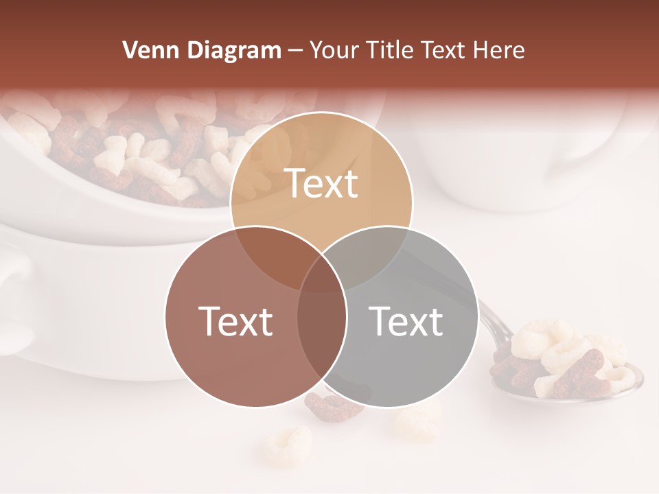 A Bowl Of Cereal With A Spoon Next To It PowerPoint Template