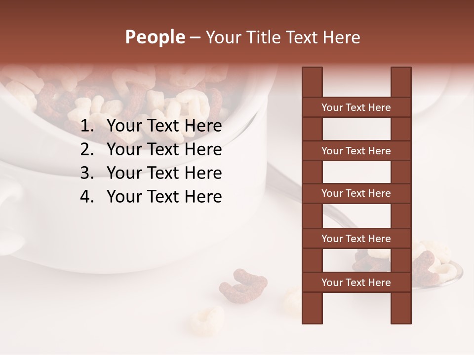 A Bowl Of Cereal With A Spoon Next To It PowerPoint Template