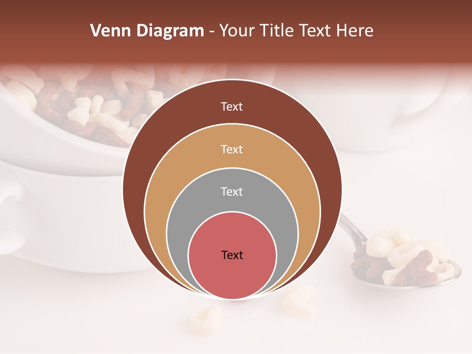 A Bowl Of Cereal With A Spoon Next To It PowerPoint Template