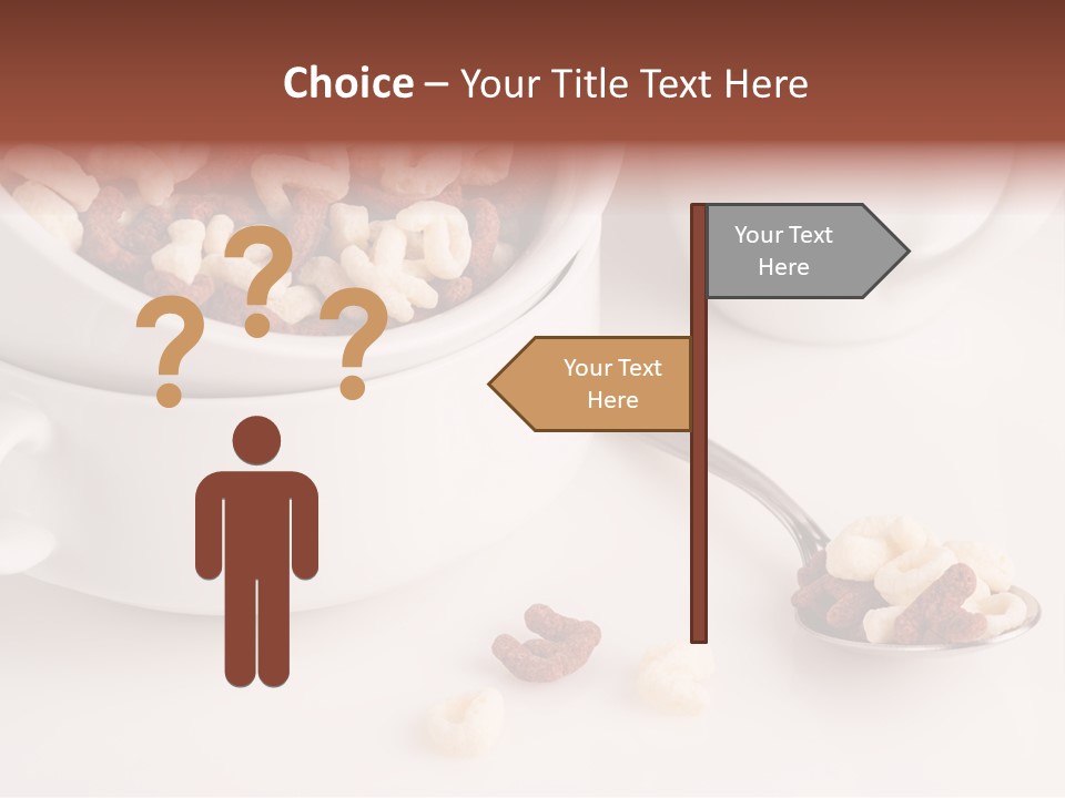 A Bowl Of Cereal With A Spoon Next To It PowerPoint Template