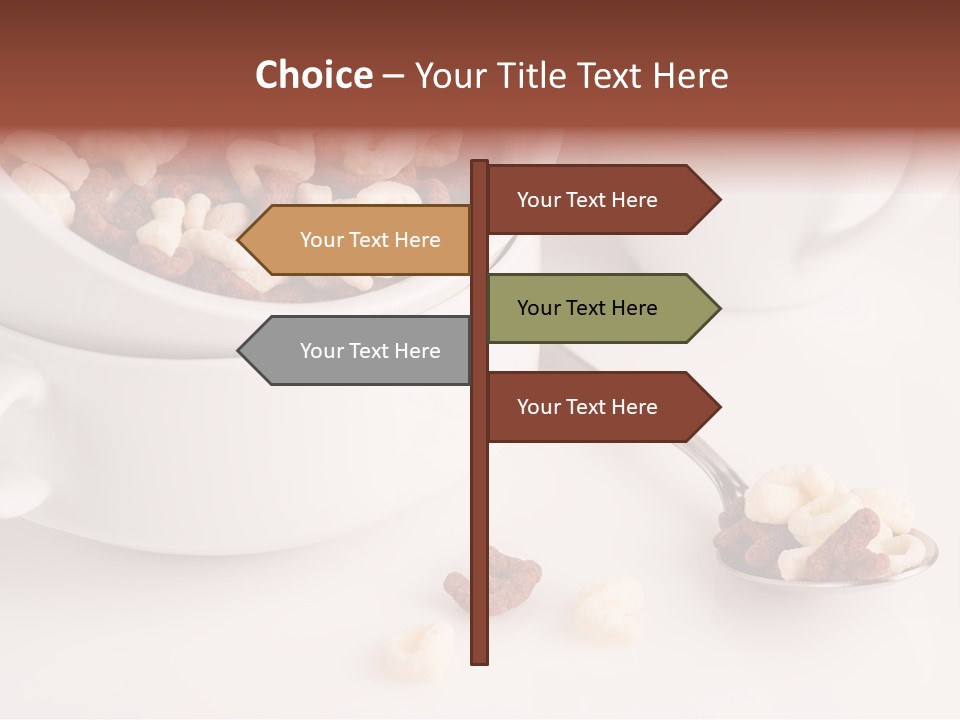 A Bowl Of Cereal With A Spoon Next To It PowerPoint Template