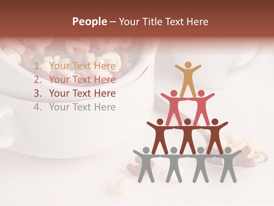 A Bowl Of Cereal With A Spoon Next To It PowerPoint Template