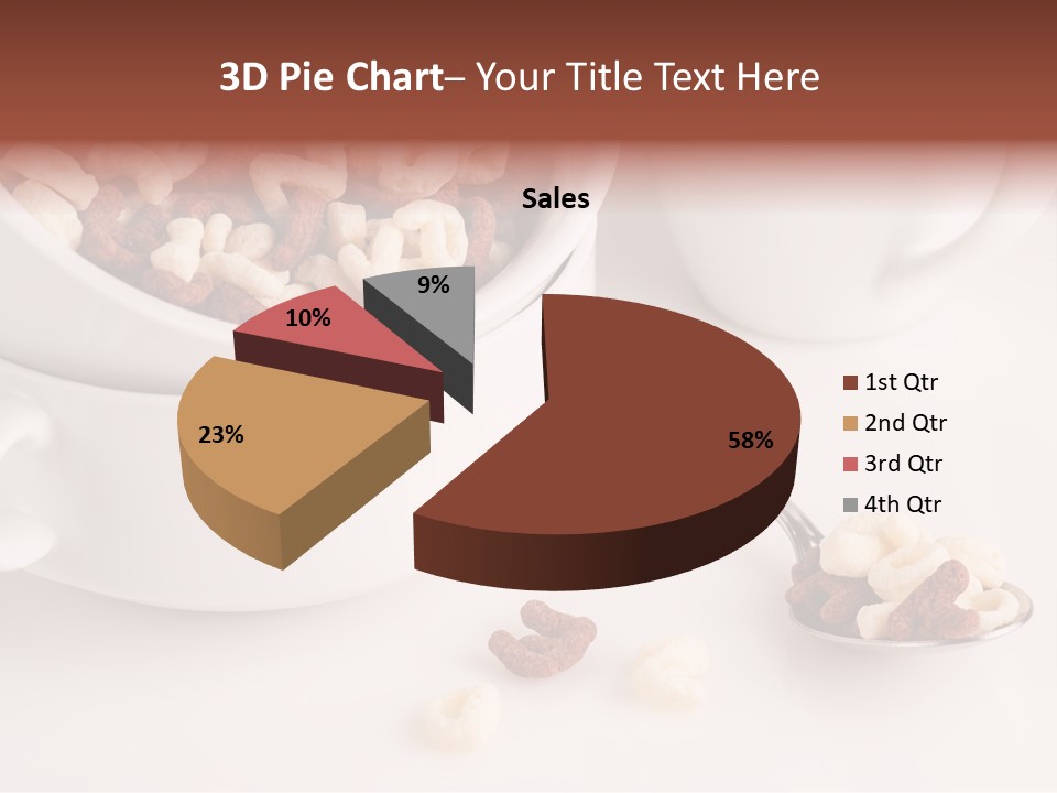 A Bowl Of Cereal With A Spoon Next To It PowerPoint Template