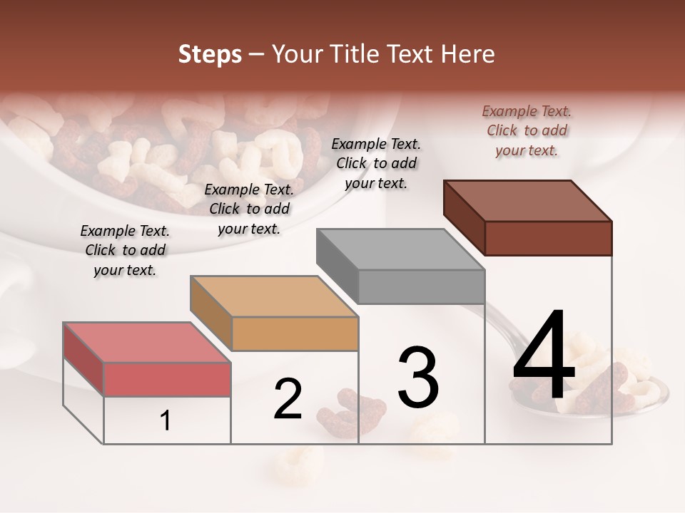 A Bowl Of Cereal With A Spoon Next To It PowerPoint Template