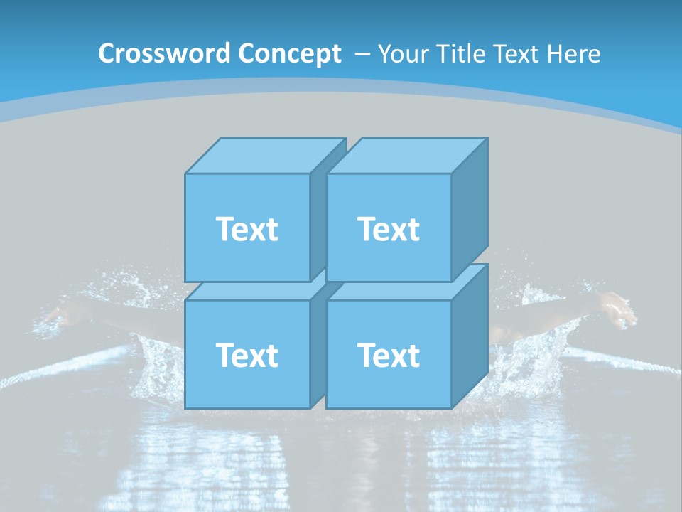 A Man Swimming In The Water Powerpoint Presentation PowerPoint Template