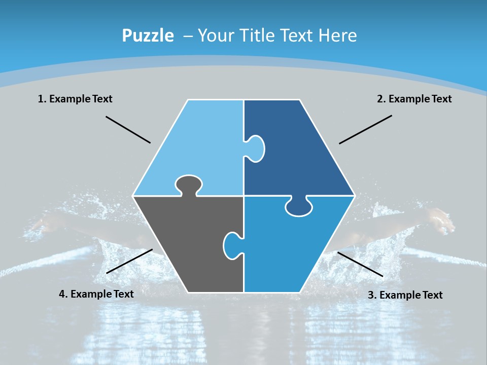 A Man Swimming In The Water Powerpoint Presentation PowerPoint Template