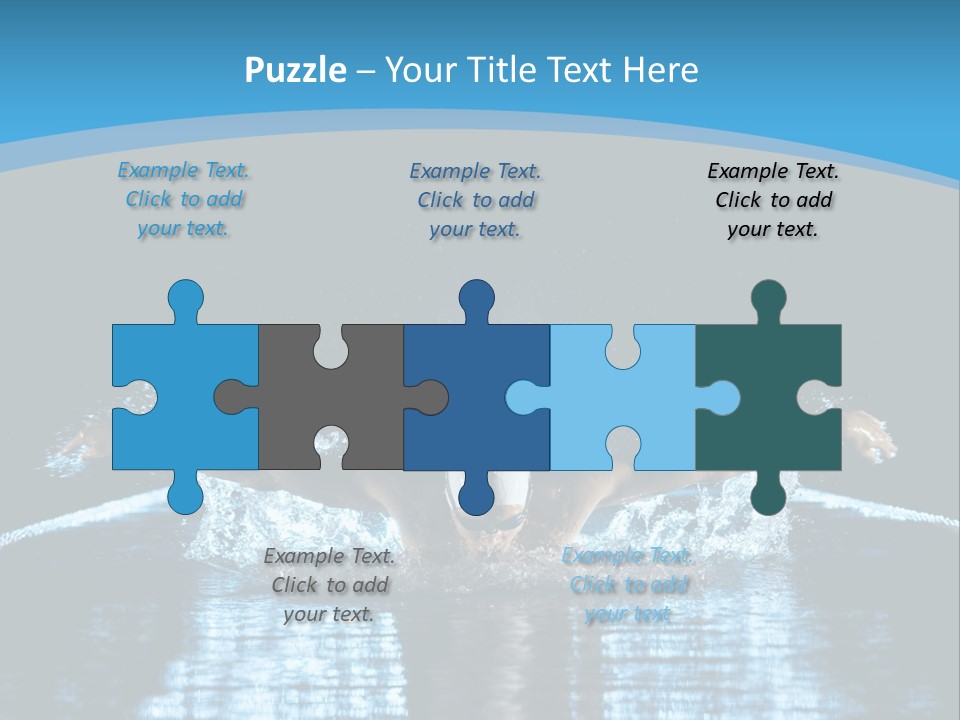 A Man Swimming In The Water Powerpoint Presentation PowerPoint Template