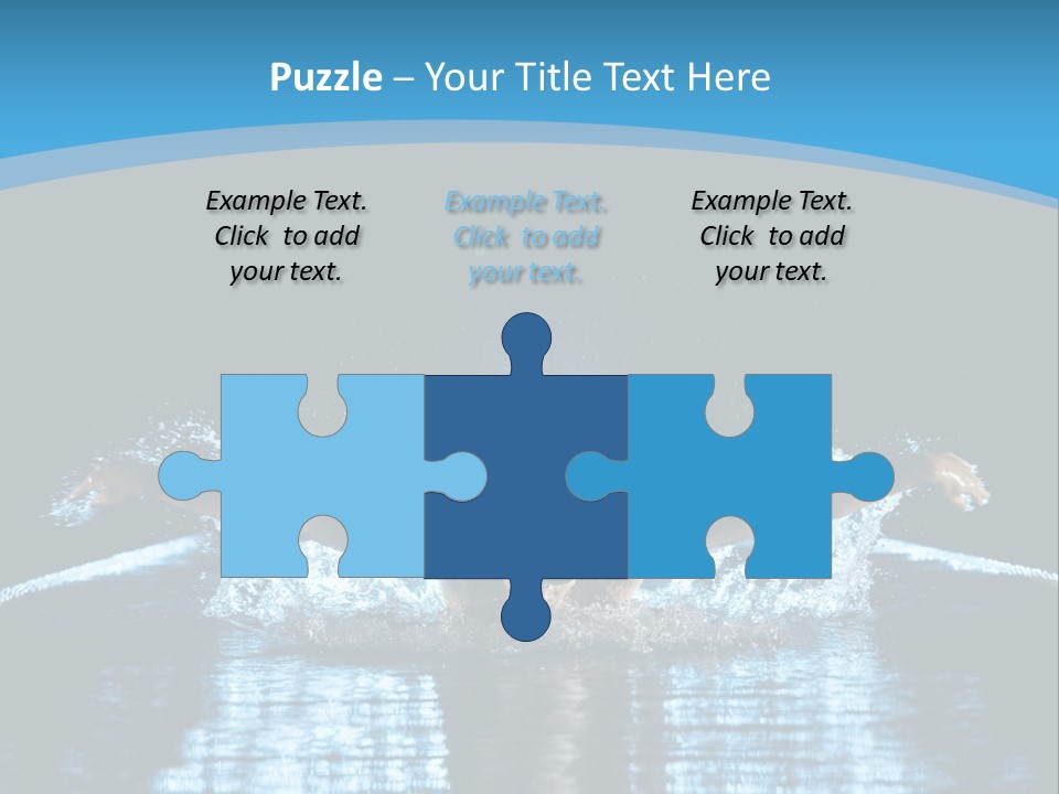 A Man Swimming In The Water Powerpoint Presentation PowerPoint Template