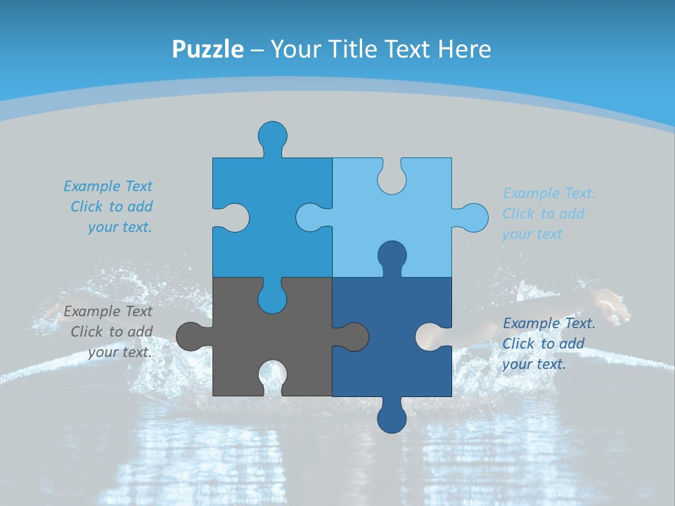 A Man Swimming In The Water Powerpoint Presentation PowerPoint Template