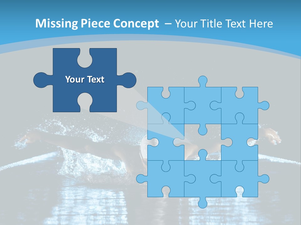 A Man Swimming In The Water Powerpoint Presentation PowerPoint Template