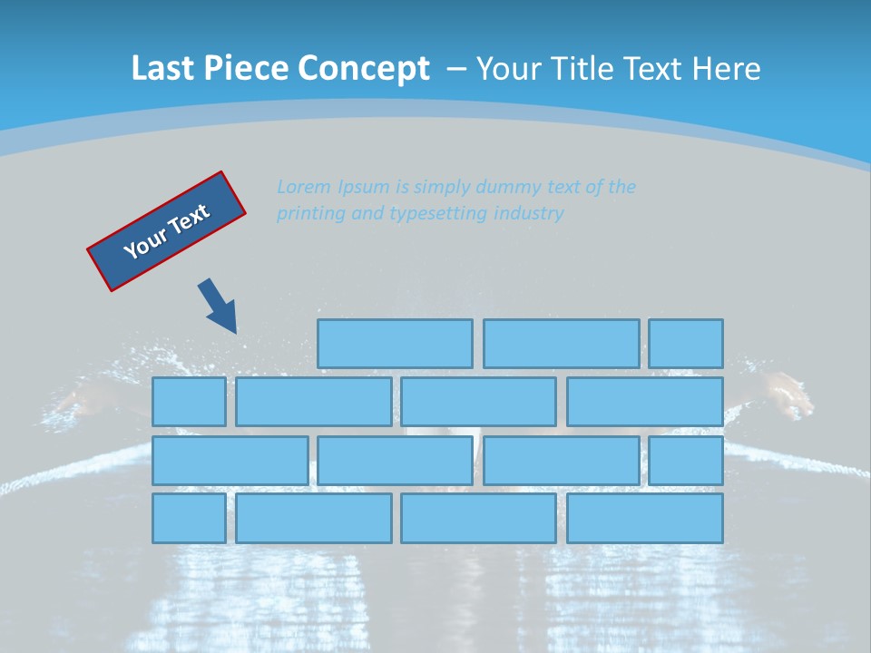 A Man Swimming In The Water Powerpoint Presentation PowerPoint Template