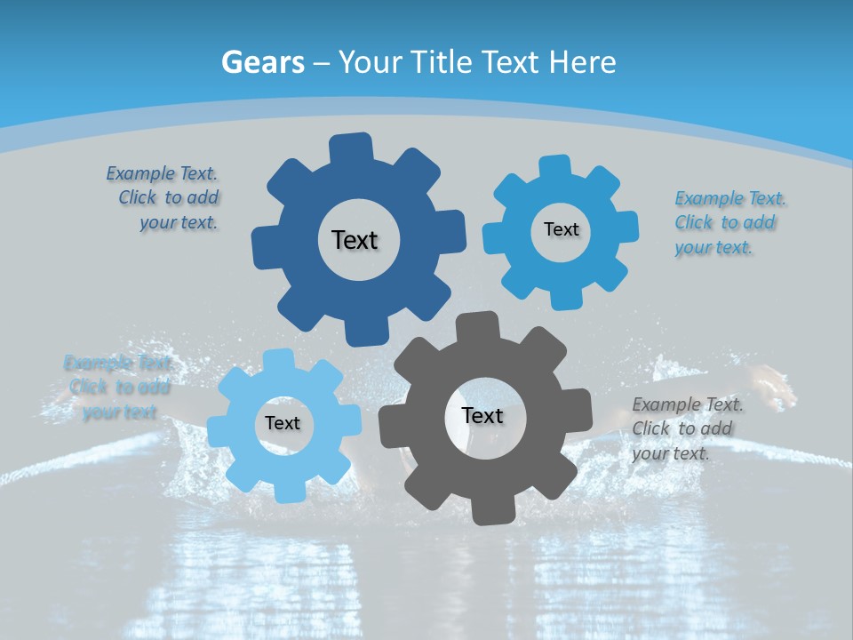 A Man Swimming In The Water Powerpoint Presentation PowerPoint Template