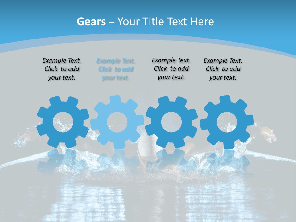 A Man Swimming In The Water Powerpoint Presentation PowerPoint Template