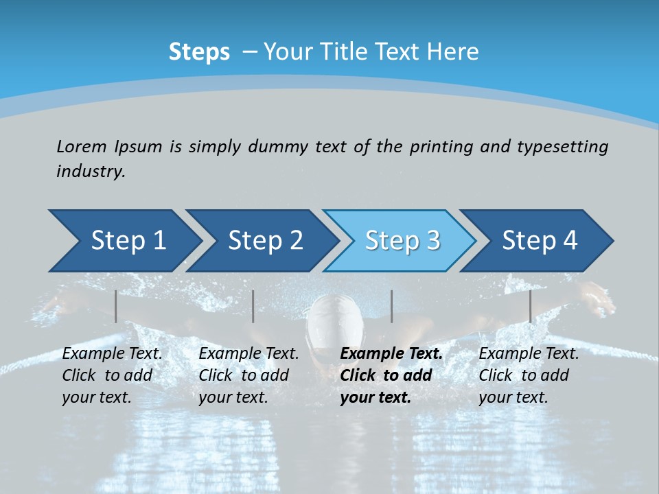 A Man Swimming In The Water Powerpoint Presentation PowerPoint Template