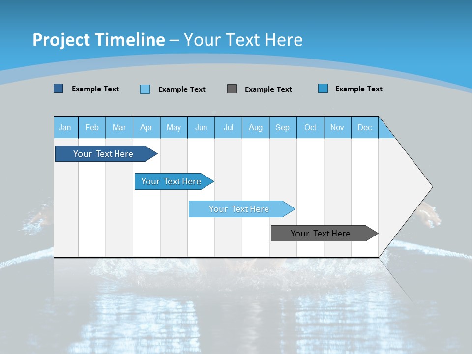 A Man Swimming In The Water Powerpoint Presentation PowerPoint Template