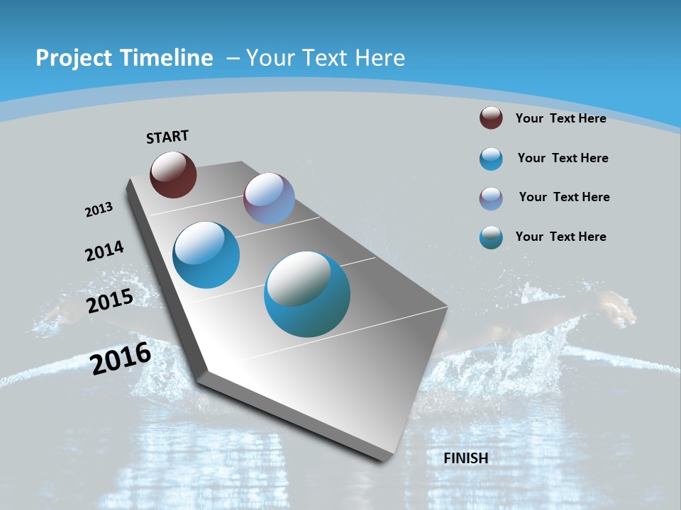 A Man Swimming In The Water Powerpoint Presentation PowerPoint Template