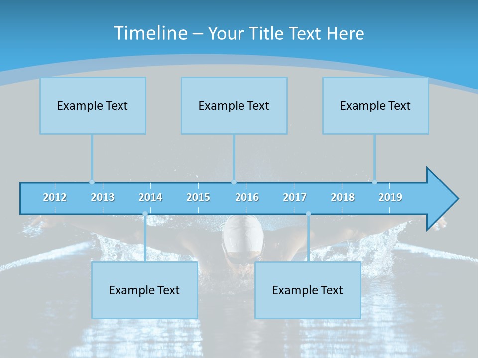 A Man Swimming In The Water Powerpoint Presentation PowerPoint Template