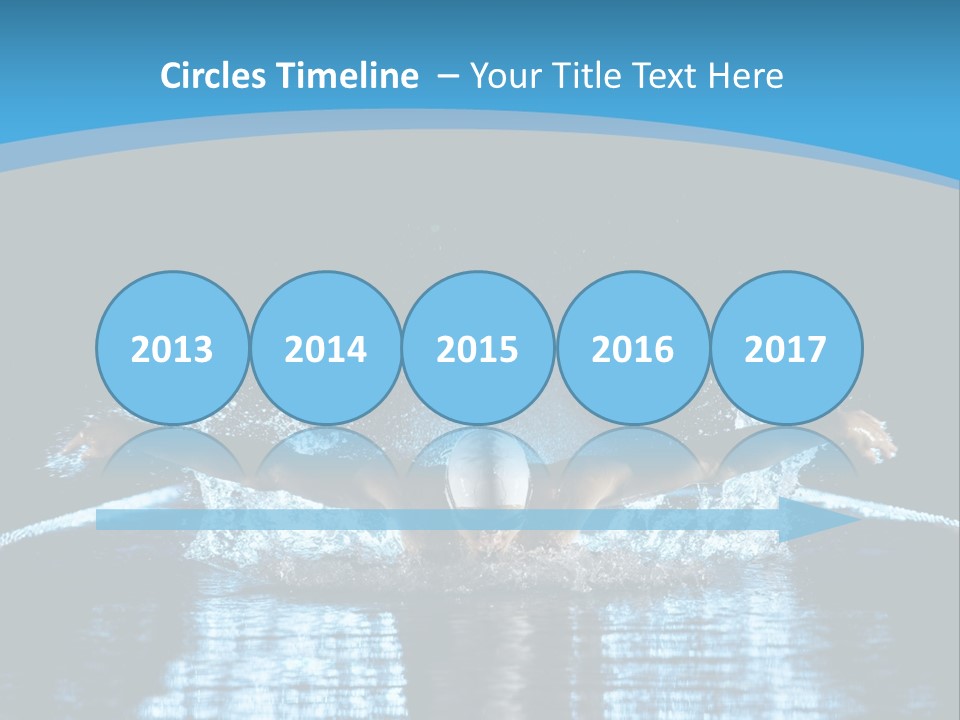 A Man Swimming In The Water Powerpoint Presentation PowerPoint Template