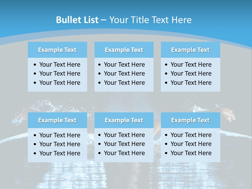 A Man Swimming In The Water Powerpoint Presentation PowerPoint Template