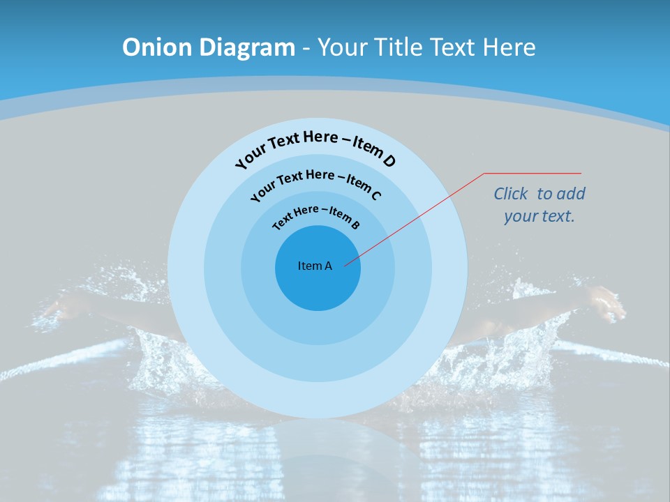 A Man Swimming In The Water Powerpoint Presentation PowerPoint Template