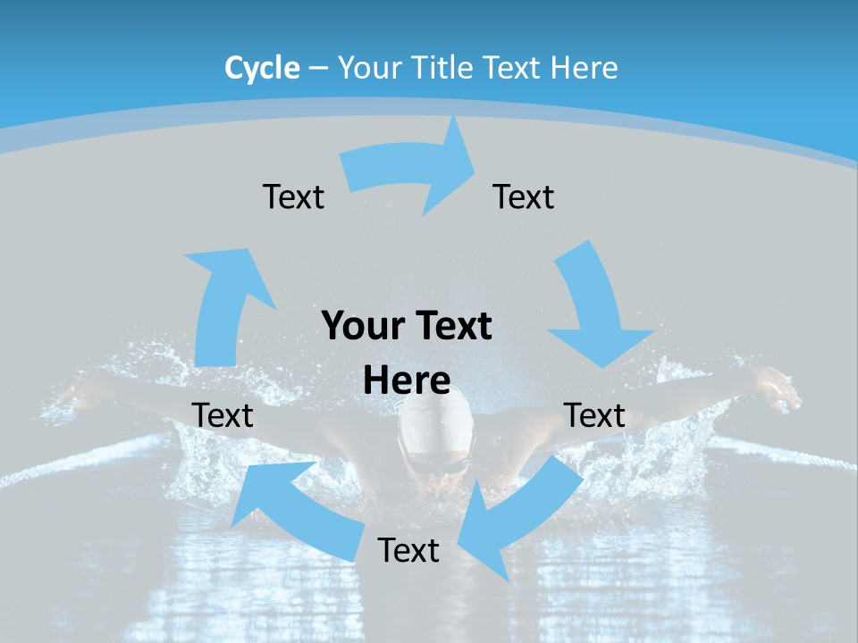 A Man Swimming In The Water Powerpoint Presentation PowerPoint Template