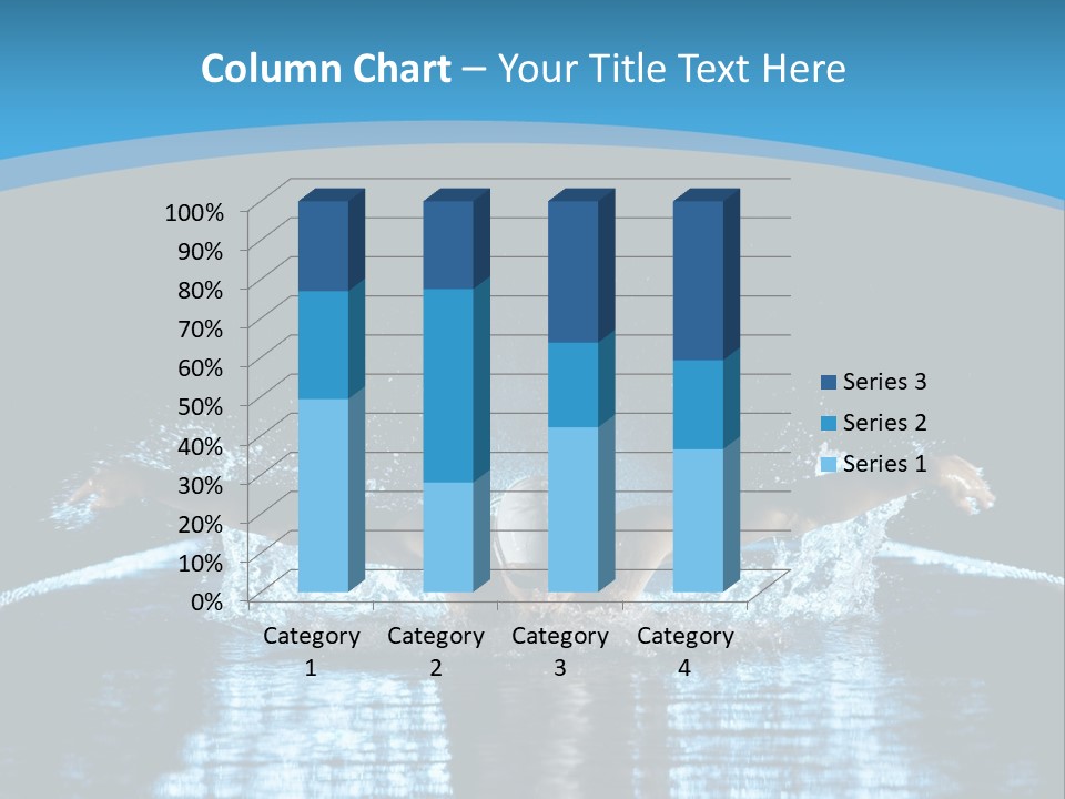 A Man Swimming In The Water Powerpoint Presentation PowerPoint Template