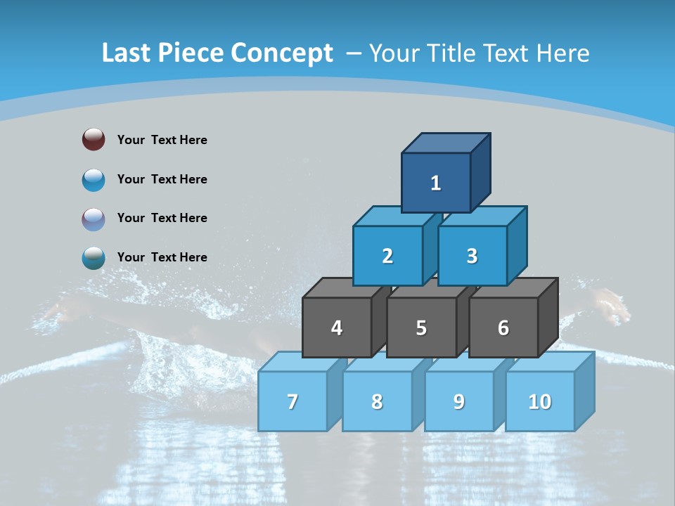 A Man Swimming In The Water Powerpoint Presentation PowerPoint Template