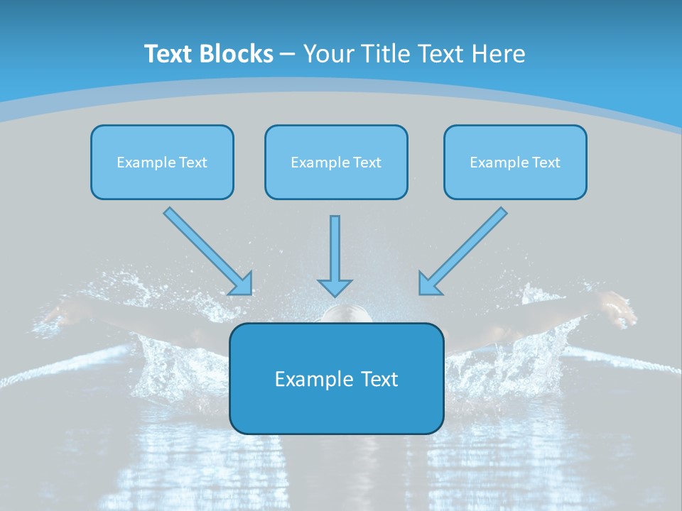 A Man Swimming In The Water Powerpoint Presentation PowerPoint Template