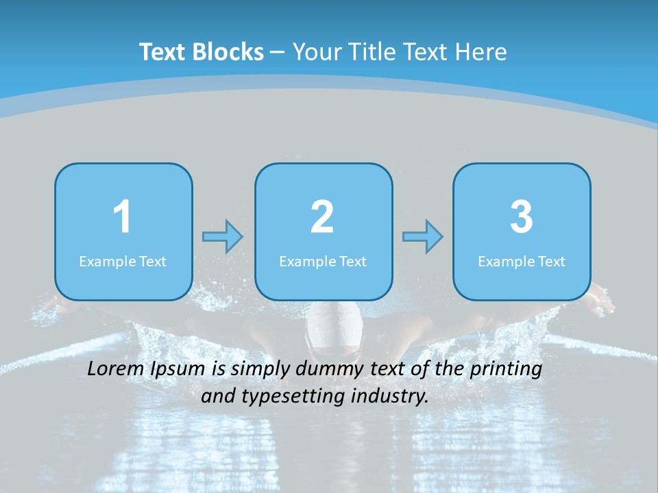 A Man Swimming In The Water Powerpoint Presentation PowerPoint Template