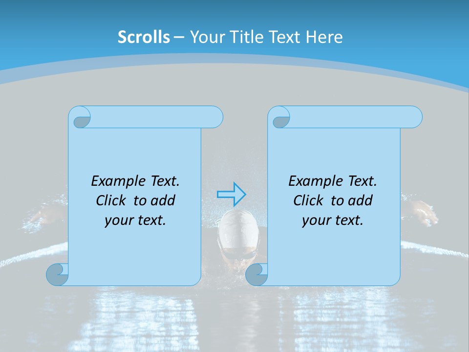 A Man Swimming In The Water Powerpoint Presentation PowerPoint Template