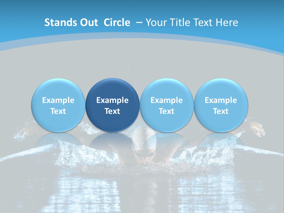 A Man Swimming In The Water Powerpoint Presentation PowerPoint Template