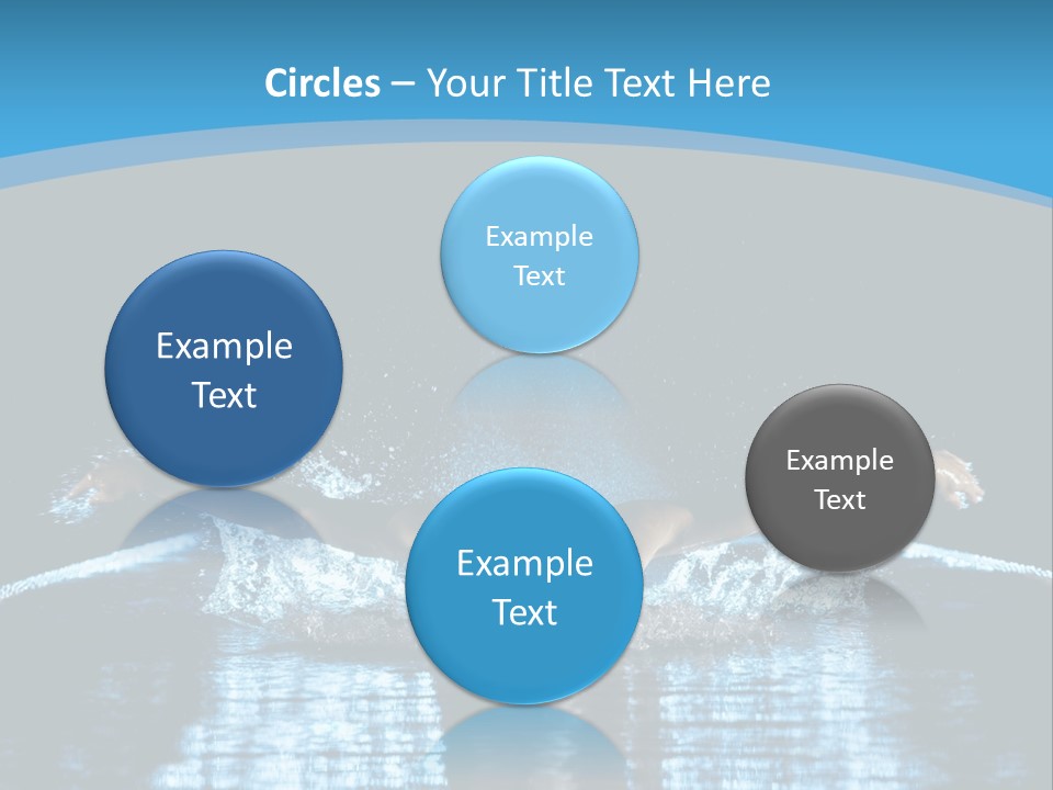 A Man Swimming In The Water Powerpoint Presentation PowerPoint Template