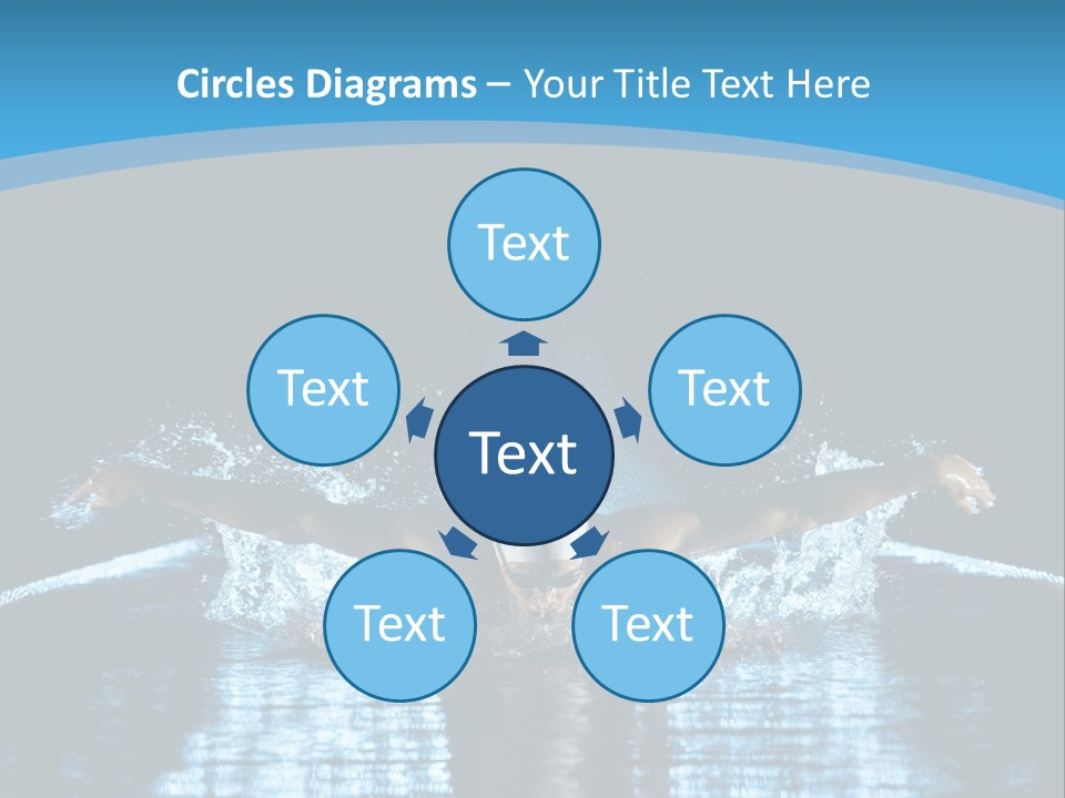 A Man Swimming In The Water Powerpoint Presentation PowerPoint Template