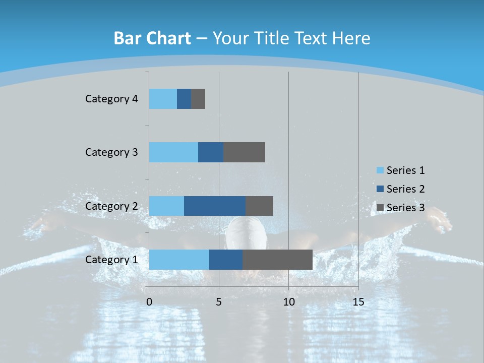 A Man Swimming In The Water Powerpoint Presentation PowerPoint Template