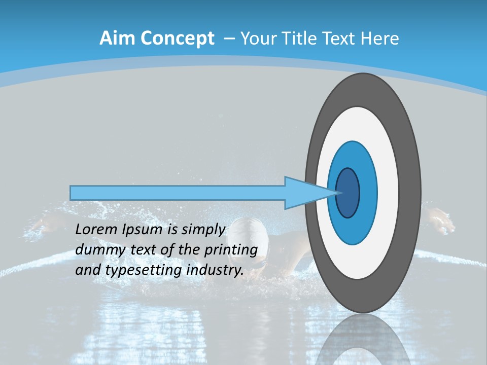 A Man Swimming In The Water Powerpoint Presentation PowerPoint Template