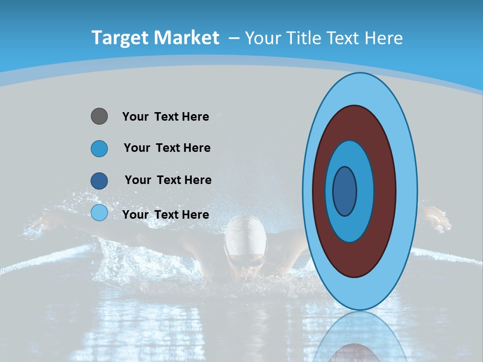 A Man Swimming In The Water Powerpoint Presentation PowerPoint Template