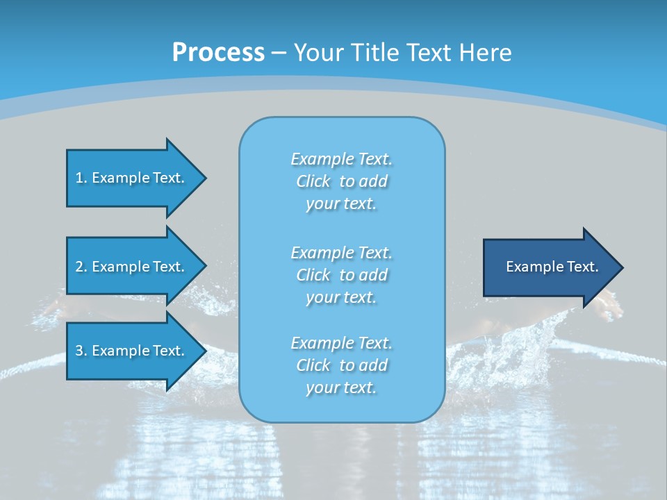 A Man Swimming In The Water Powerpoint Presentation PowerPoint Template