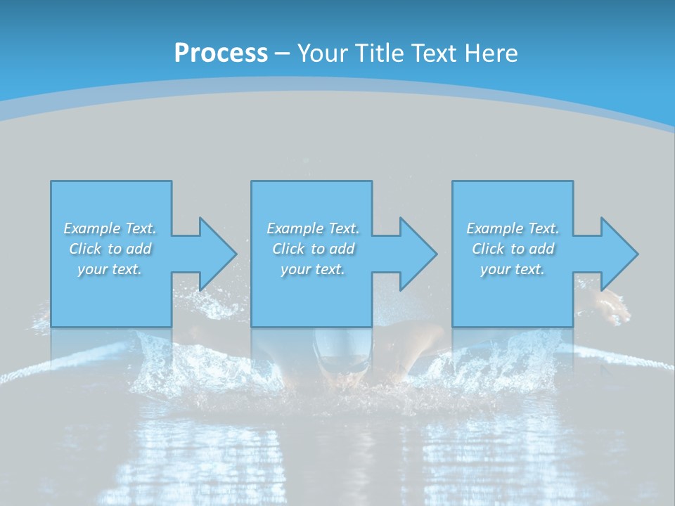 A Man Swimming In The Water Powerpoint Presentation PowerPoint Template