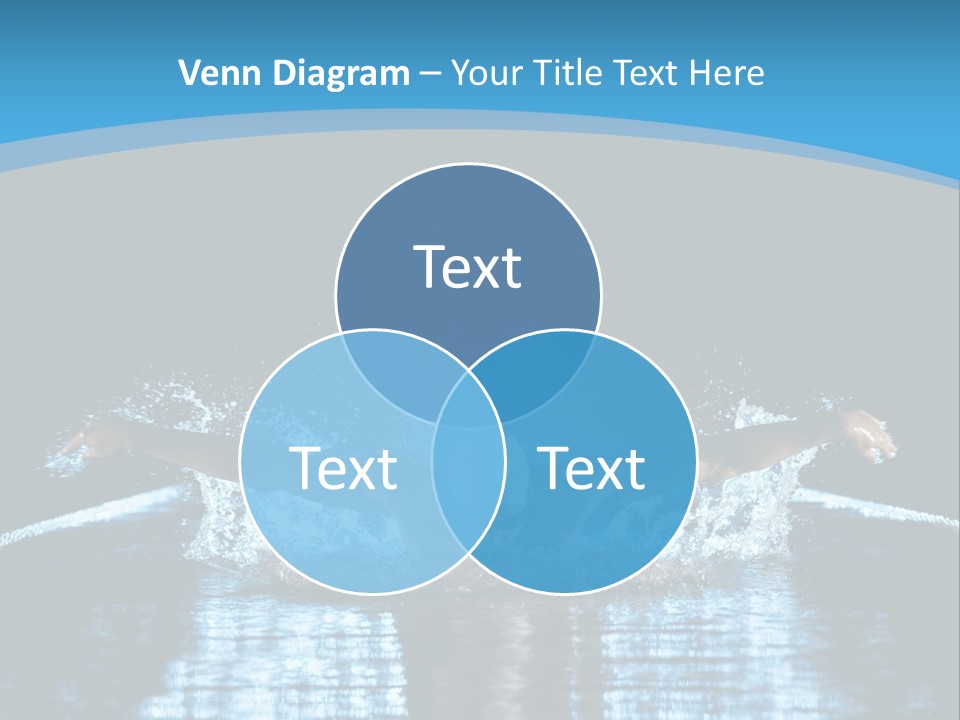 A Man Swimming In The Water Powerpoint Presentation PowerPoint Template