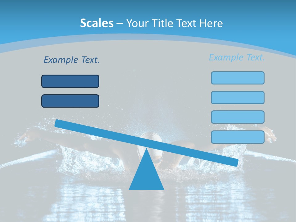 A Man Swimming In The Water Powerpoint Presentation PowerPoint Template
