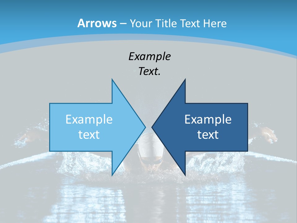 A Man Swimming In The Water Powerpoint Presentation PowerPoint Template