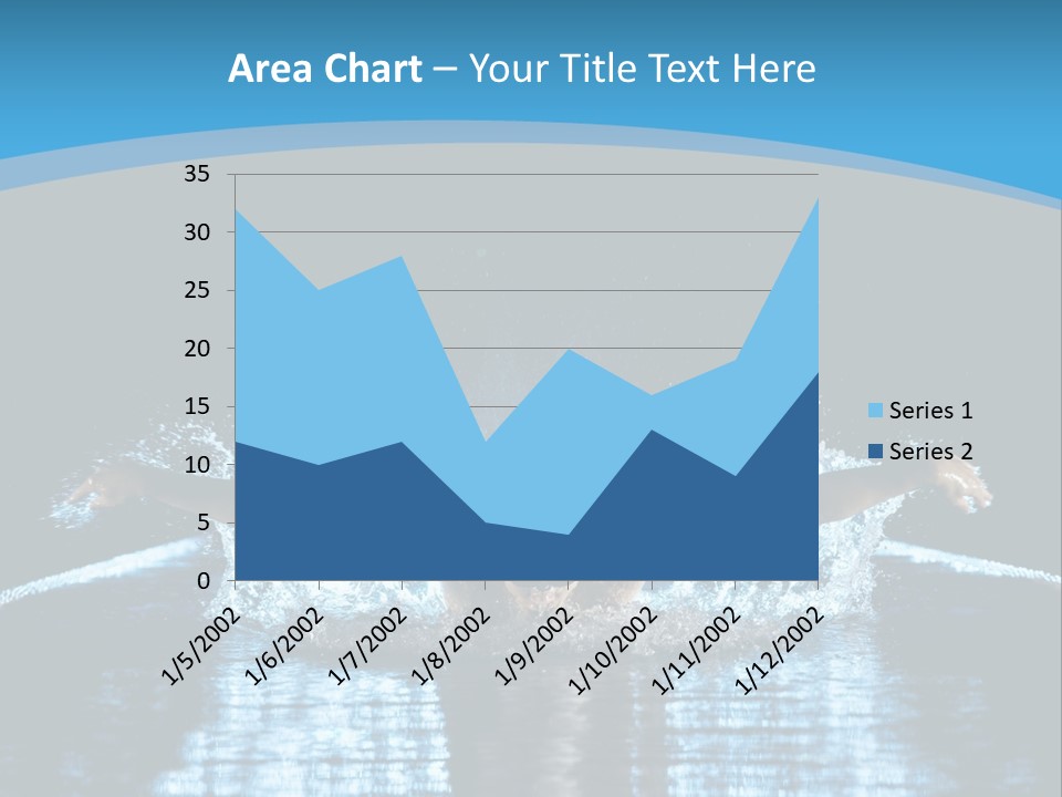 A Man Swimming In The Water Powerpoint Presentation PowerPoint Template