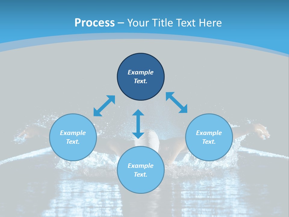 A Man Swimming In The Water Powerpoint Presentation PowerPoint Template